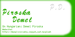 piroska demel business card